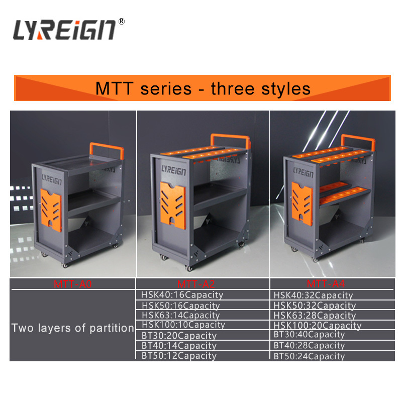 LYREIGN MTTA2 Shell End Mill Arbor Organizer Hsk63 Hsk40 Holder Rack Cat 50 Cart Cnc Tool Storage CAT40 BT40 ER32