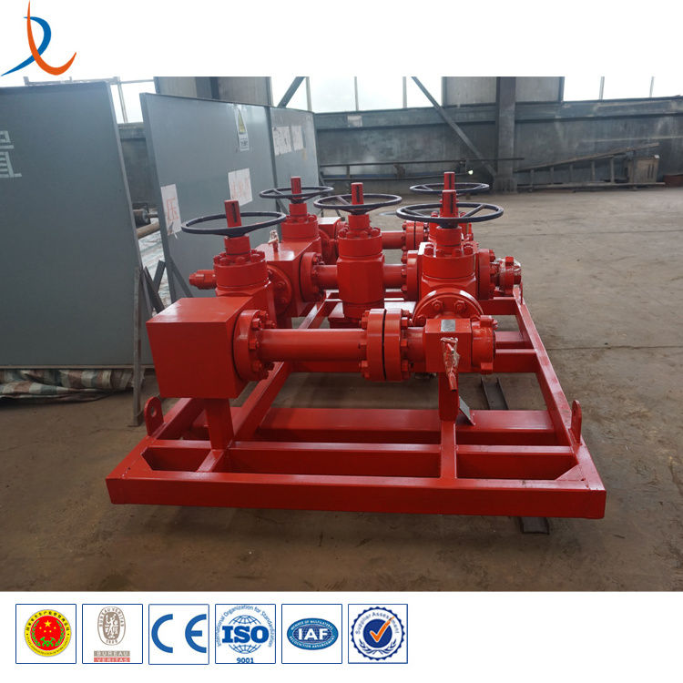 Oil well pressure measuring and control hydraulic manifold block / oil and gas choke manifold