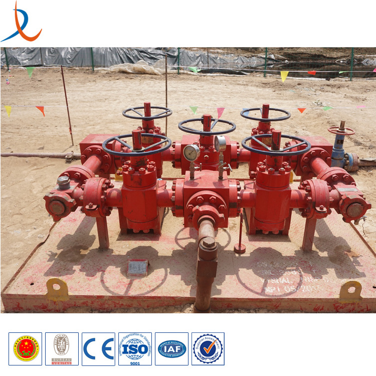 Oil well pressure measuring and control hydraulic manifold block / oil and gas choke manifold