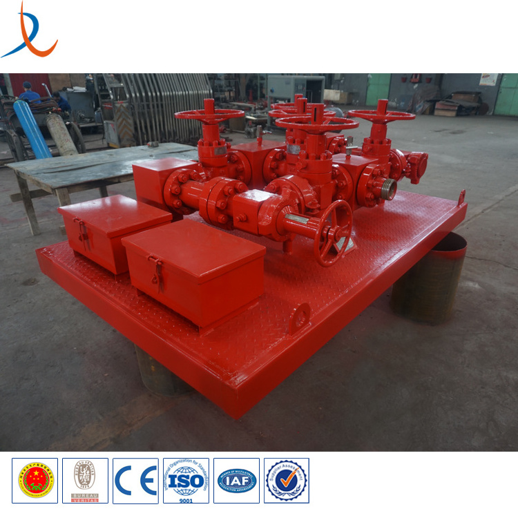 Oil well pressure measuring and control hydraulic manifold block / oil and gas choke manifold