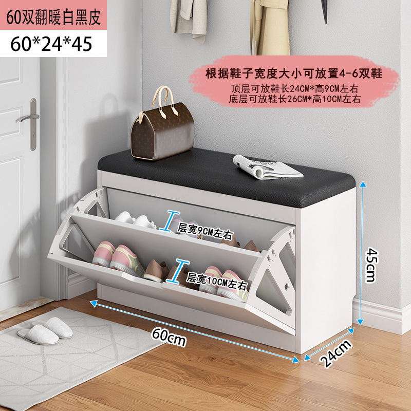 Shoe Rack Stool with Metal Customized Steel Logo Layer Style Storage Living Convertible Room Shoe Cabinet