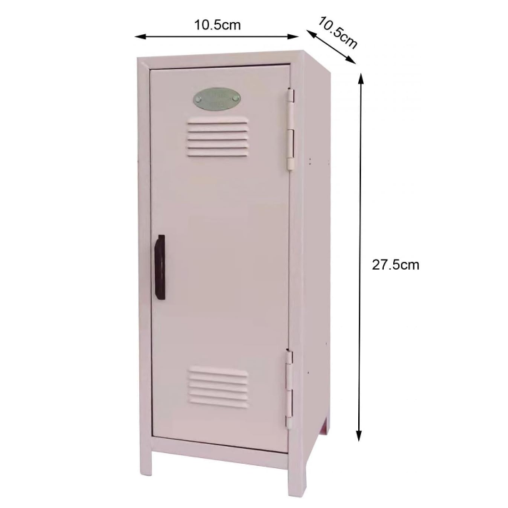 Metal pink small mini cute iron steel metal child keys kids door toy kawaii storage mini locker