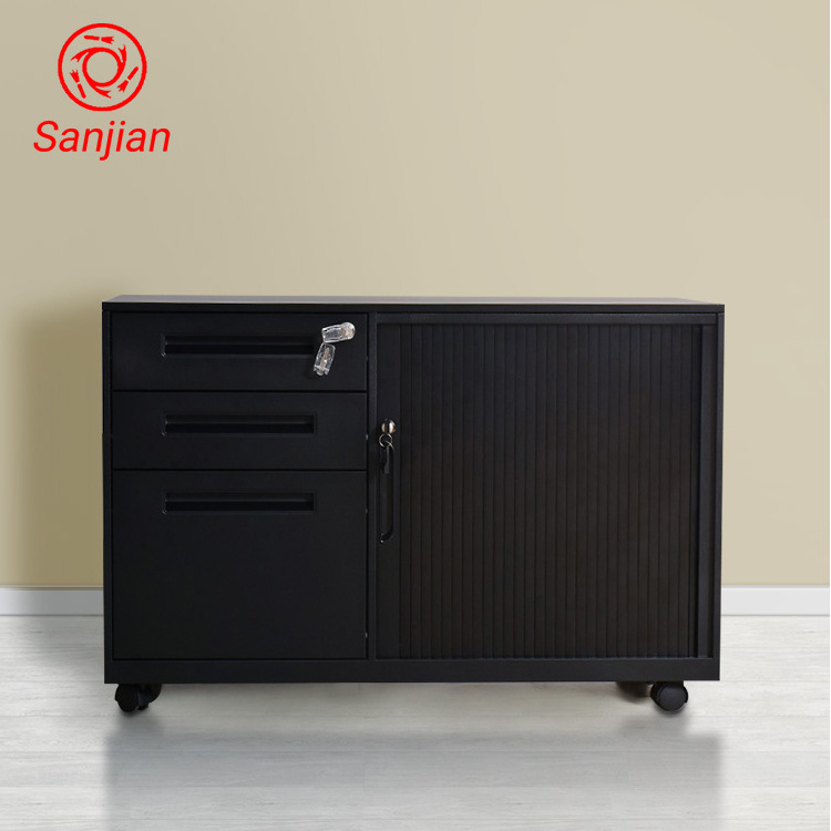 Used Widely Office Equipment A4 drawer file storage combination lock steel 3 drawer slim mobile metal cabinets pedestal cabinet