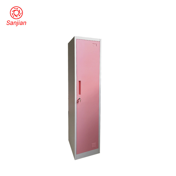 Modern European home furniture vertical pink 1/2/3/4/5 door gym clothes storage smart key metal steel locker