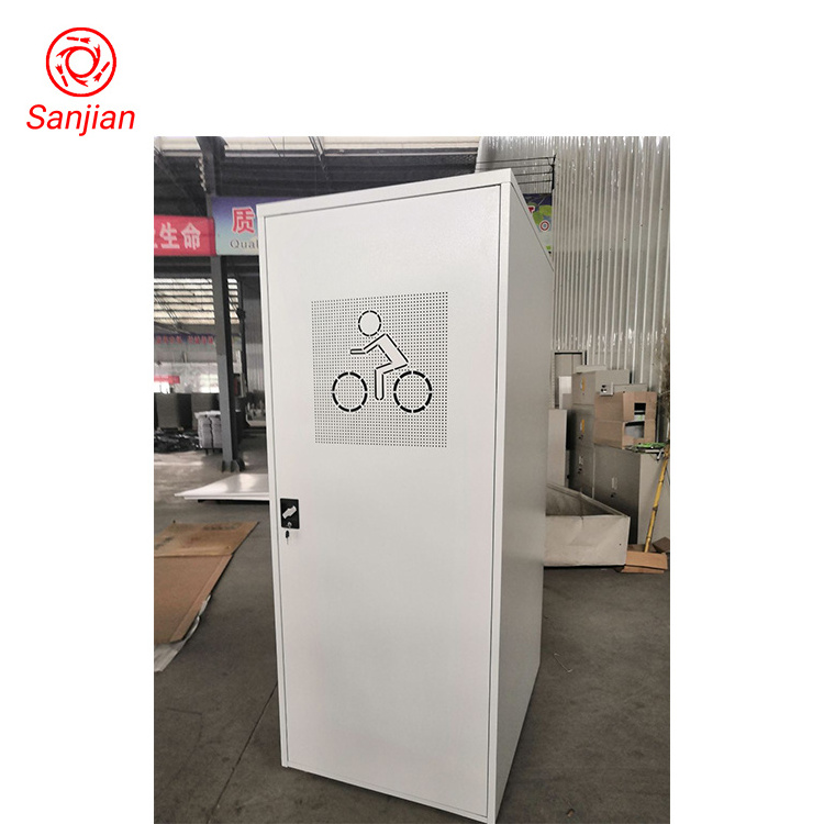 Good service outdoor furniture waterproof steel tool bike storage locker parking place metal bicycle storage cabinet