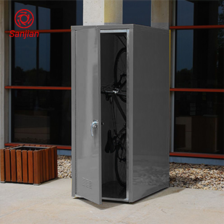 Good service outdoor furniture waterproof steel tool bike storage locker parking place metal bicycle storage cabinet