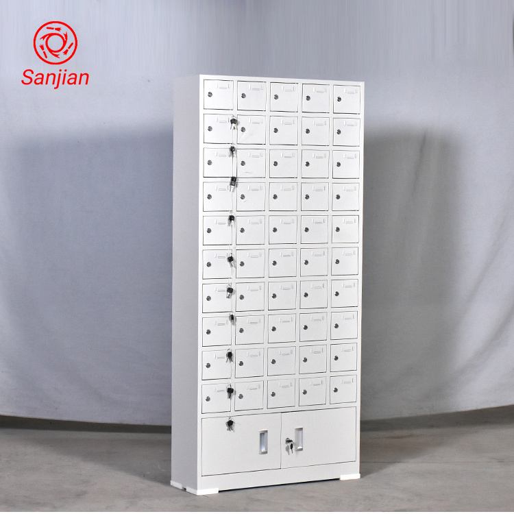 Sanjian Steel Phone charge Locker 15 doors Safe Cell Phone Storage Cabinet Metal Electric Public Charging Station Locker