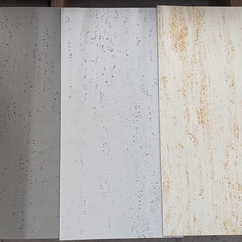 3D travertine stone panel flexible veneer sheet exterior decorative wall stone