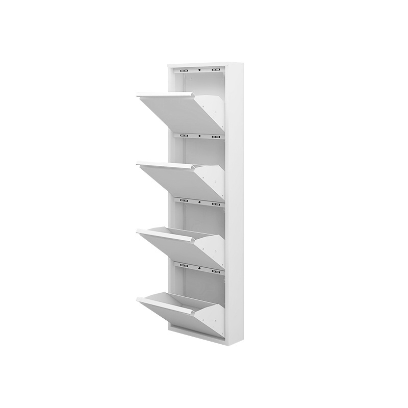 Wall Hanging Design Shoes Shelf Rack Bedroom Furniture Shoes Storage Cabinet With 4 Flip Drawers