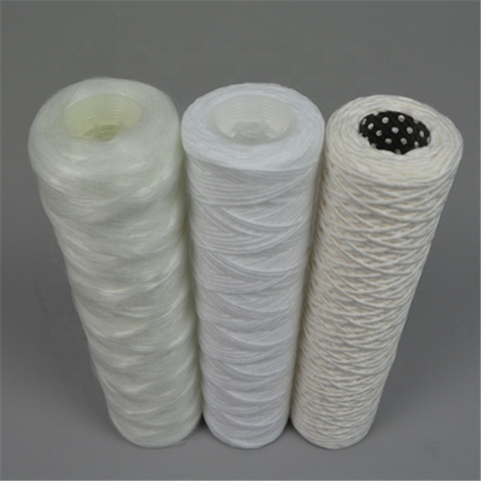 Hot Seller 1 3 5 10 microns String wound PP yarn water filter cartridge with 10 20 30 40 50 inch