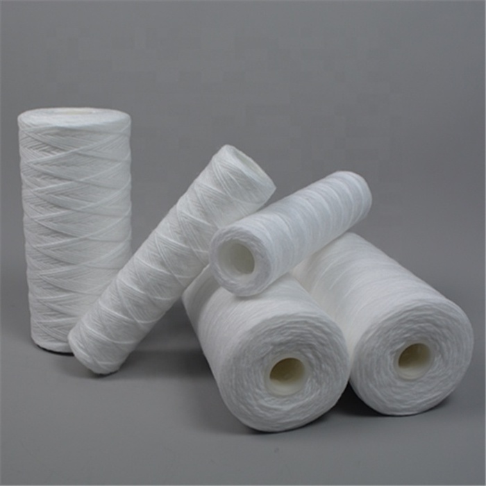 Hot Seller 1 3 5 10 microns String wound PP yarn water filter cartridge with 10 20 30 40 50 inch