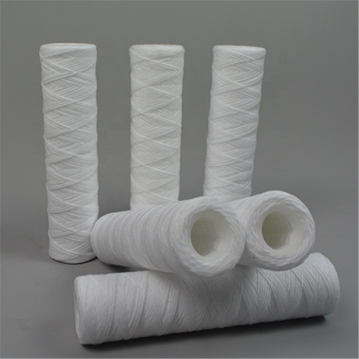 Hot Seller 1 3 5 10 microns String wound PP yarn water filter cartridge with 10 20 30 40 50 inch