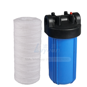 Pre water sediment yarn filter 10 inch 25 micron string wound filter cartridge for 4.5 inch jumbo blue PP filter housing