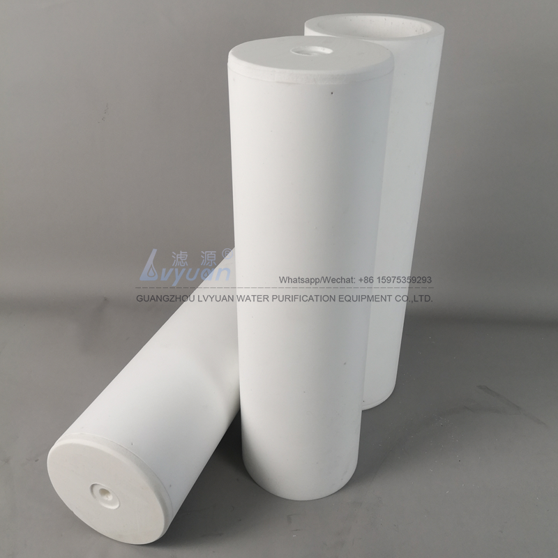 Water filtration HDPE solid porous rod filter 1 3 5 microns sintered plastic filter with polyethylene PE powder elements