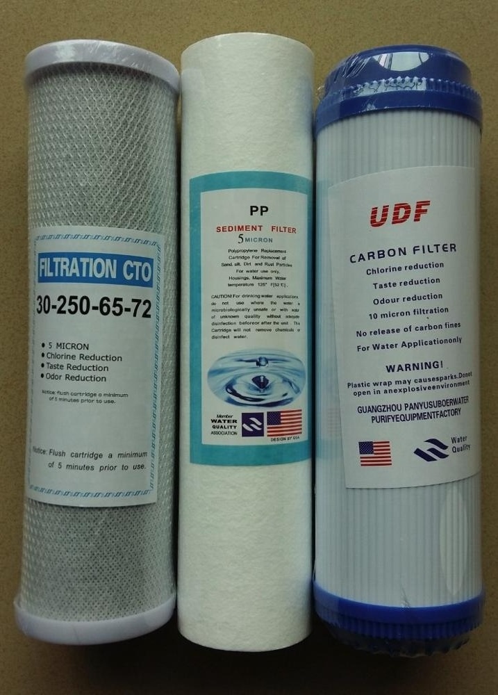 Household RO water  PP sediment 10 inch granular UDF activated carbon filter cartridge CTO for Pre-filtration