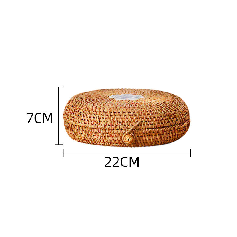 2024 High Quality Arc Shaped Dessert Jewelry Storage Box Luxury Makeup Rattan Gift Box