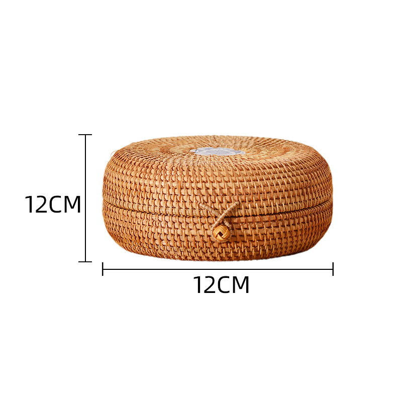 2024 High Quality Arc Shaped Dessert Jewelry Storage Box Luxury Makeup Rattan Gift Box