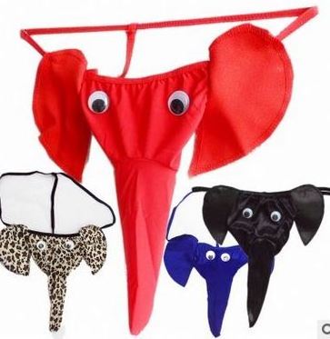 2017 New Limited Sexy Erotic Homens Mens Gay Sexy Lingerie Elephant G-string Underwear Pants Male T-back Jockstrap Thongs Panty