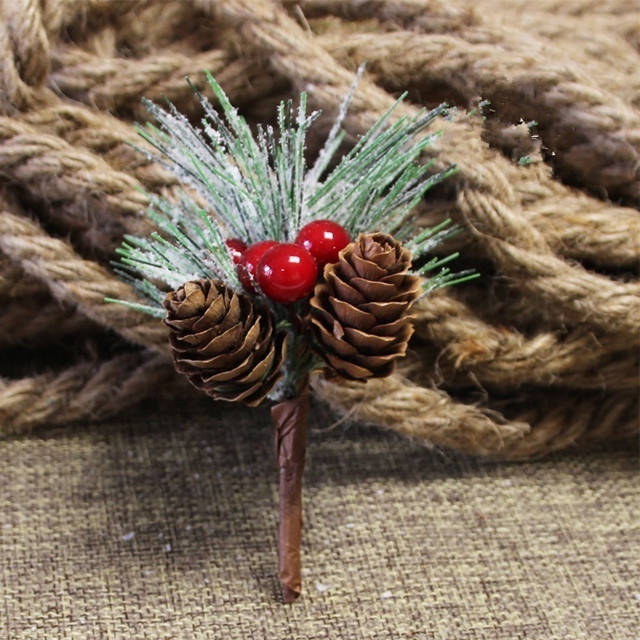 Christmas Decorations Artificial pinecone berries Christmas gift box Decorations Christmas snow spray  needle accessories