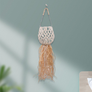 High Quality Boho Home Macrame Plant Hangers Indoor Hanging Macrame Planters Basket With Hooks Flower Pots Plant Hanger