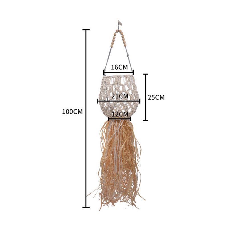 High Quality Boho Home Macrame Plant Hangers Indoor Hanging Macrame Planters Basket With Hooks Flower Pots Plant Hanger