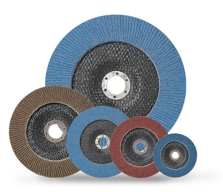 zirconia aluminum oxide abrasive sanding grinding curved spindle disk disco115mm tools flap wheel disc for stainless steel metal