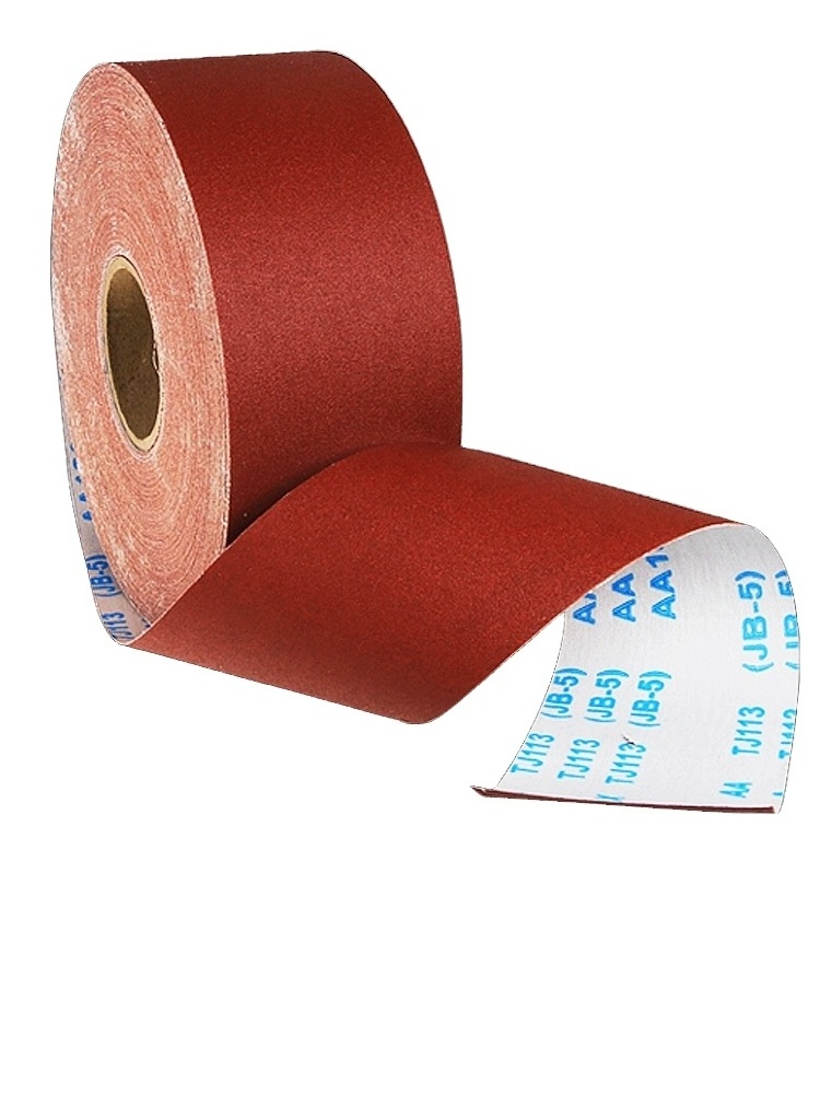 115mm*50m 4.5 Inch aluminium oxide abrasive emery cloth roll JB-5 Carpentry Continuous sanding roll for wood working