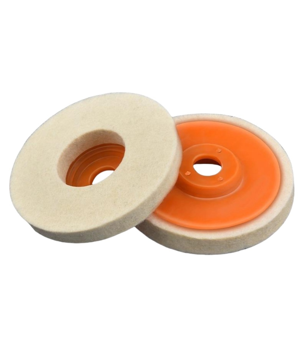 Wool Buffing Pads Twisted Lamb Wool Polishing Buffing Compound Pad Wheel Bonnet with Hook and Loop for Auto Car Detailing