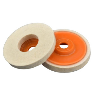 Wool Buffing Pads Twisted Lamb Wool Polishing Buffing Compound Pad Wheel Bonnet with Hook and Loop for Auto Car Detailing