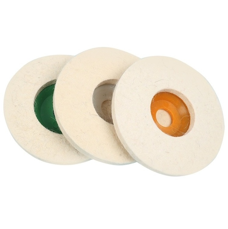 100*16*8/10/12mm Wool Felt Disc Polishing Buffing Wheel Pad Bore for angle grinder car detailing wood Wool Felt