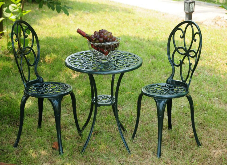 OEM aluminum outdoor furniture 3 Piece bistro set