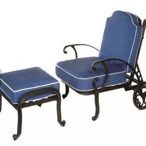 Cast Aluminum Outdoor Chaise Lounge With Wheels