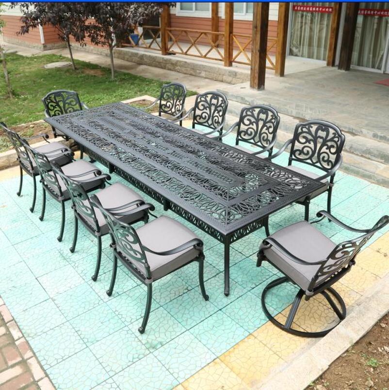 cast aluminum patio dining set outdoor metal furniture