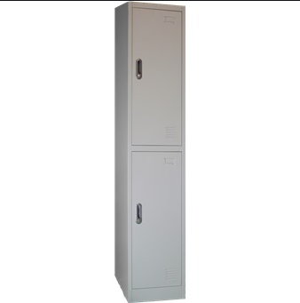 Office cabinet filing storage bedroom use 2 door gray steel locker multifunctional wardrobe closet