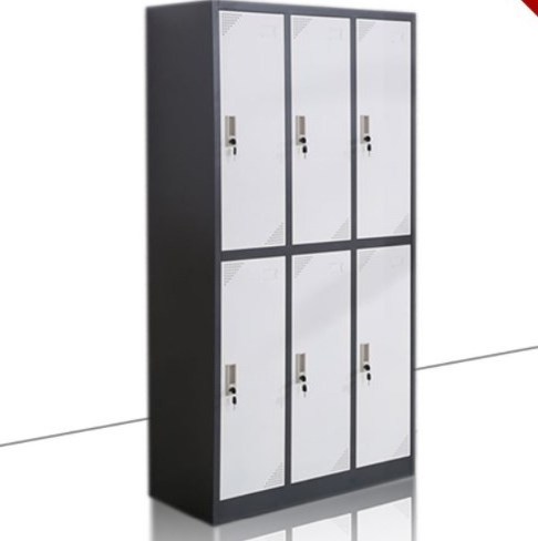 6 door school locker cabinet metal lockers 6 door storage staff work locker armadietto gym casier metal loker