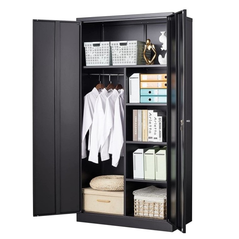 2 door cheap price clothing wardrobe second hand steel cupboards metal metalcese storage cabinet for clothes