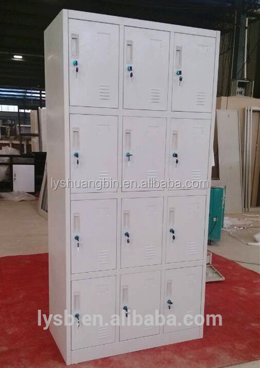 12 compartments air locker for storage bags and clothes/12 door metal strong locker cupboard/dressing room storage cabinet