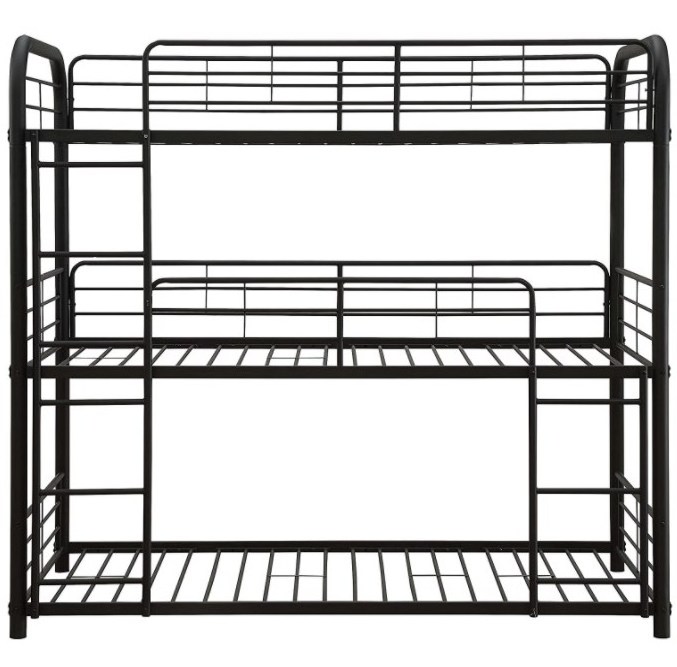 Metal banker triple steel bed frame lit superpos triple bunk bed prices school modern triple bunk steel bed