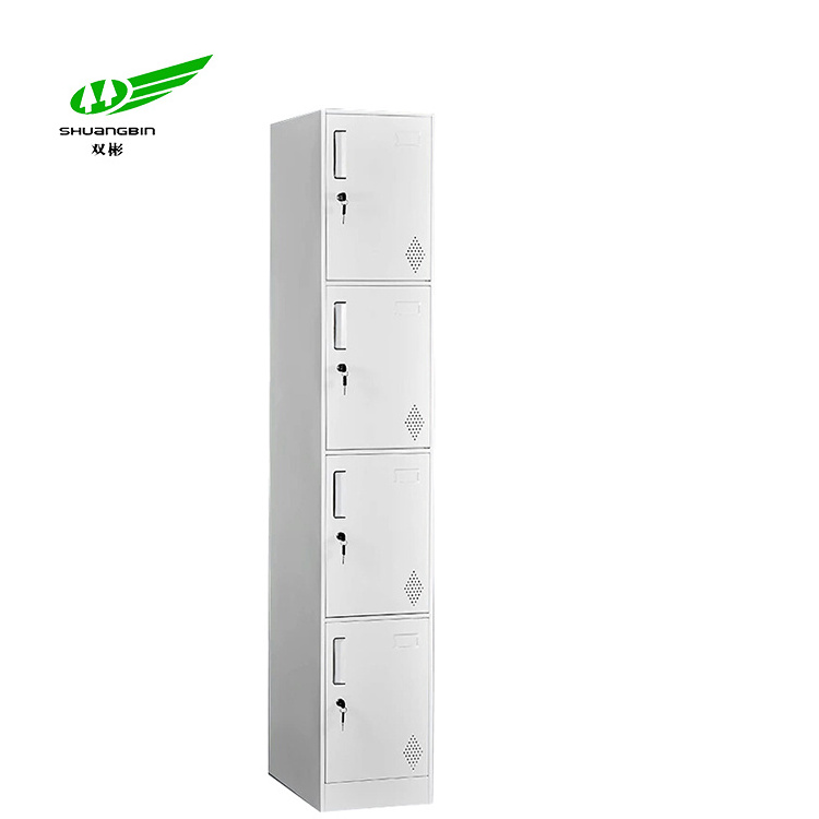 4 door steel metal locker for gym or swimming pool/cheap wardrobe clothes cabinet for changing room