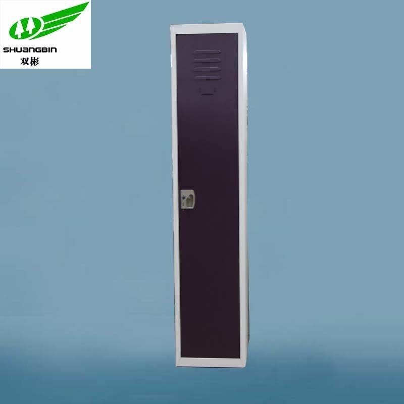 Single door steel locker cabinet single door hanging clothes metal tall narrow cabinet