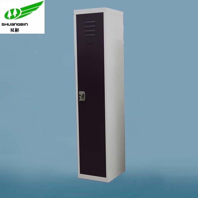 Single door steel locker cabinet single door hanging clothes metal tall narrow cabinet