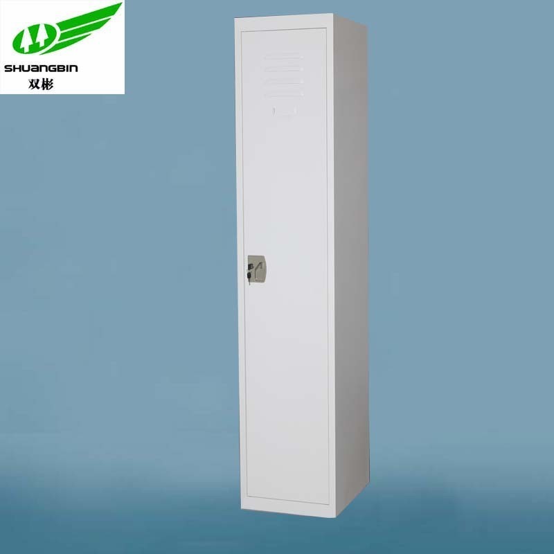 Single door steel locker cabinet single door hanging clothes metal tall narrow cabinet