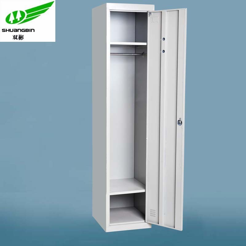 Single door steel locker cabinet single door hanging clothes metal tall narrow cabinet