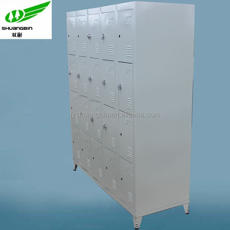 Antique W1370mm 3 tier steel 20 door gym foot locker shoes locker for sale