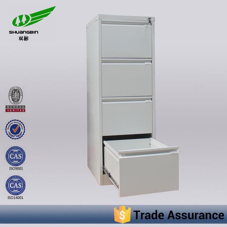 With locking bar hanging A4 folder Vertical storage 4 drawer steel filing cabinet