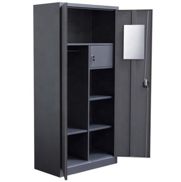 2 door cheap price clothing steel locker wardrobe storage cabinet wardrobe storage cupboard with locks