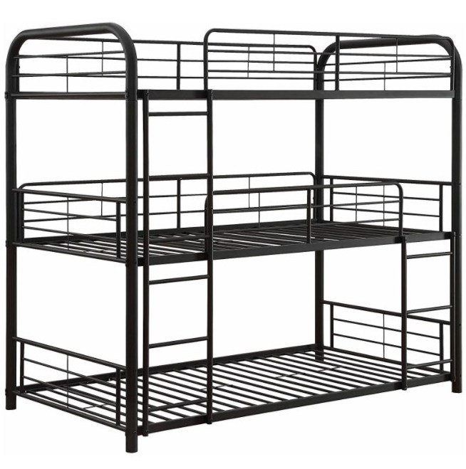 Metal banker triple steel bed frame lit superpos triple bunk bed prices school modern triple bunk steel bed