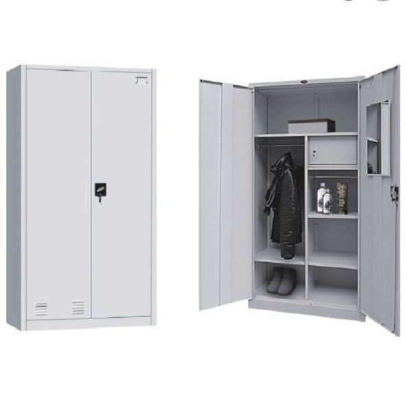 2 door cheap price clothing steel locker wardrobe storage cabinet wardrobe storage cupboard with locks