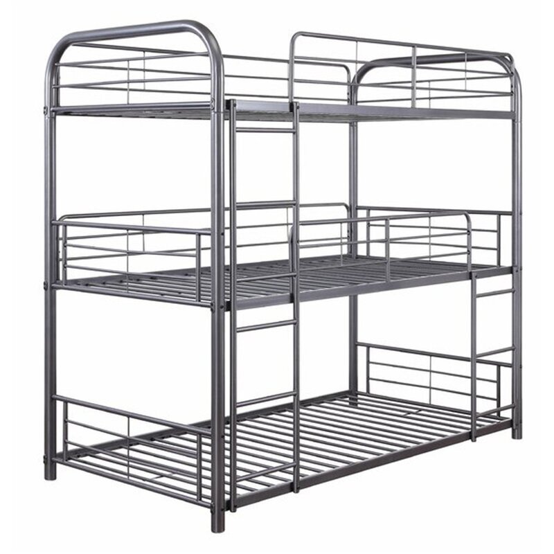 Metal banker triple steel bed frame lit superpos triple bunk bed prices school modern triple bunk steel bed