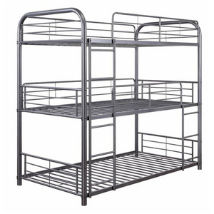 Metal banker triple steel bed frame lit superpos triple bunk bed prices school modern triple bunk steel bed